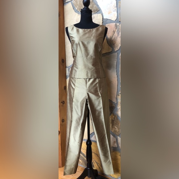 Vintage CARLISLE Silk 3-Piece Collection Top Skirt Pants (8/28) - Picture 4 of 17